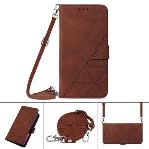 huismerk Crossbody 3D embossed flip lederen telefooncase voor iphone 13 mini