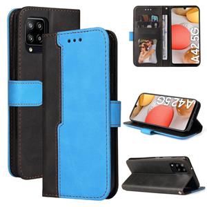 huismerk Voor Samsung Galaxy A42 5G Business Stitching-Color Horizontal Flip PU lederen tas met houder & kaartslots & fotolijst