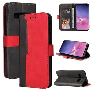 huismerk Voor Samsung Galaxy S10 Business Stitching-Color Horizontale Flip PU Lederen Case met Houder & Card Slots & Fotolijst