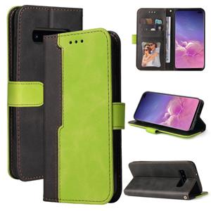 huismerk Voor Samsung Galaxy S10 Business Stitching-Color Horizontal Flip PU lederen tas met houder & kaartslots & fotolijst