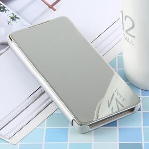 huismerk PU galvaniseren spiegel horizontale Flip lederen case voor Galaxy S10 Plus met houder (zilver)