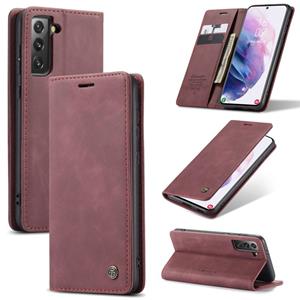 Voor Samsung Galaxy S30 / S21 CaseMe 013 Multifunctionele Horizontale Flip Lederen Case met Holder & Card Slot & Wallet(Wine Red)