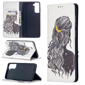 huismerk Voor Samsung Galaxy S30 Plus Gekleurd tekenpatroon Onzichtbaar magnetisch horizontaal flip pu lederen hoesje met houder & kaartslots & portemonnee(mei