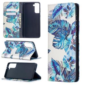 huismerk Voor Samsung Galaxy S30 Plus Gekleurd tekenpatroon Onzichtbaar magnetisch horizontaal flip pu lederen hoesje met houder & kaartslots & portemonnee (bl