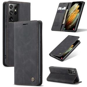 Voor Samsung Galaxy S30 Ultra / S21 Ultra CaseMe 013 Multifunctionele Horizontale Flip Lederen Case met Holder & Card Slot & Wallet(Zwart)