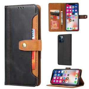 huismerk Calf Texture Double Fold Sluiting Horizontale Flip Leren Case met Photo Frame & Holder & Card Slots & Portemonnee voor iPhone 13 Pro Max Max