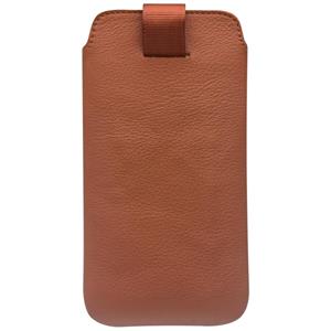 Voor iPhone XS / X QIALINO Nappa Texture Top-grain Leather Liner Bag met Card Slots(Brown)