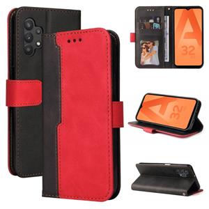 huismerk Voor Samsung Galaxy A32 5G Business Stitching-Color Horizontal Flip PU Lederen Case met Houder & Card Slots & Fotolijst