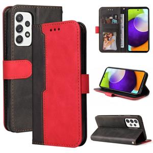 huismerk Voor Samsung Galaxy A72 5G / 4G Business Stitching-Color Horizontale Flip PU Lederen Case met Houder & Card Slots & Fotolijst