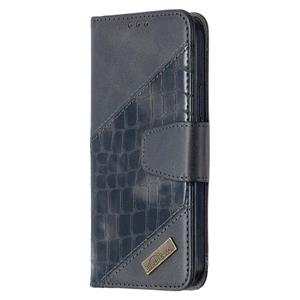 huismerk Voor iPhone 12 Matching Color Crocodile Texture Horizontale Flip PU Lederen case met Wallet & Holder & Card Slots(Zwart)