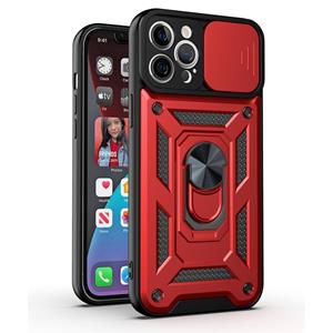 huismerk Sliding Camera Cover Design TPU + PC beschermhoes voor iPhone 12 mini (rood)