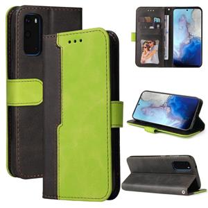 huismerk Voor Samsung Galaxy S20 Zakelijke Stitching-Color Horizontale Flip PU Lederen Case met Houder & Card Slots & Fotolijst