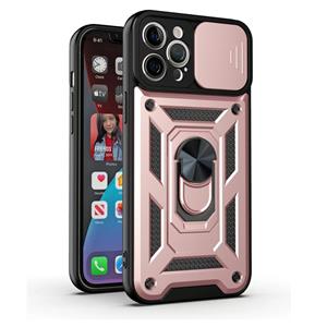 huismerk Sliding Camera Cover Design TPU + PC beschermhoes voor iPhone 12 mini (Rose Gold)