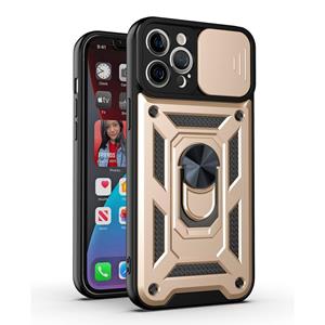 huismerk Sliding Camera Cover Design TPU + PC beschermhoes voor iPhone 12 mini (goud)