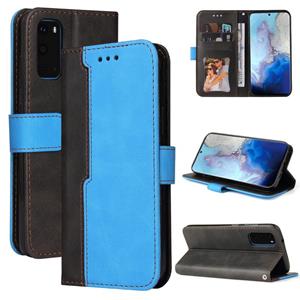 huismerk Voor Samsung Galaxy S20 Zakelijke Stitching-Color Horizontale Flip PU Lederen Case met Houder & Card Slots & Fotolijst