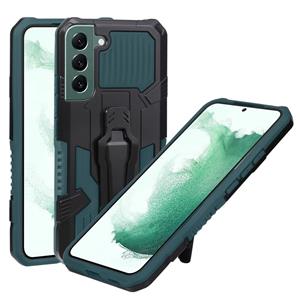 huismerk Voor Samsung Galaxy S22 + 5G Armor Warrior Shockproof PC + TPU -telefoonhoesje (Army Green)