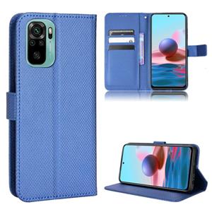 huismerk Voor Xiaomi Redmi Note 10 4G / OPMERKING 10S Diamond Texture Lederen Telefoonhoes