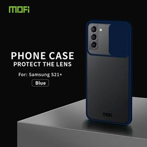 Voor Samsung Galaxy S21 + 5G MOFI Xing Dun Series Translucent Frosted PC + TPU Privacy Anti-glare Shockproof All-inclusive Protective Case (Blauw)