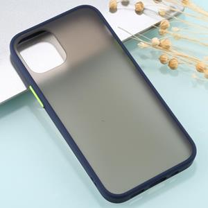 huismerk Voor iPhone 12 mini Skin Feel Series Shockproof Frosted TPU + PC Protective Case (Navy Blue)