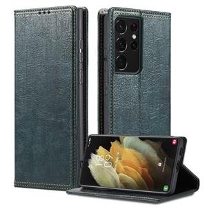 huismerk Voor Samsung Galaxy S21+ 5G vintage schors textuur portemonnee lederen telefoonhoesje