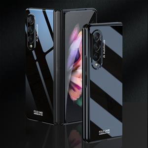 Voor Samsung Galaxy Z Fold3 5G GKK Vouwen UV Gegrilde Porselein Beschermhoes (Zwart)