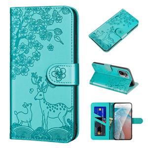 huismerk Voor Xiaomi Redmi Note 10 4G Sika Deer Embossing Patroon Horizontale Flip PU Lederen Case met Houder & Card Slot & Portemonnee & Fotolijst