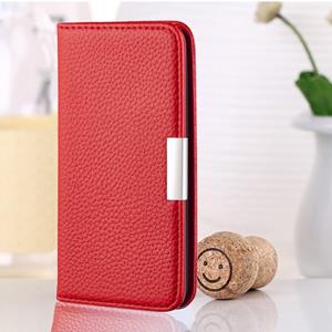 huismerk Voor iPhone 6 Litchi Texture Horizontal Flip Leather Case met Holder & Card Slots(Red)