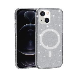 huismerk Terminator Style Glitter Powder Magsafe Magnetische telefooncase voor iPhone 13 (Gray)