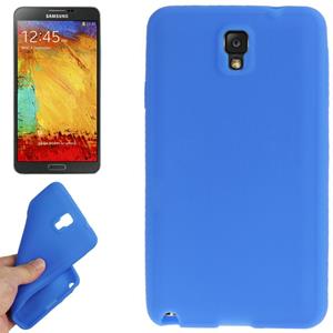 Huismerk Anti-kras Siliconen hoesje voor Samsung Galaxy Note III / N9000 (blauw)