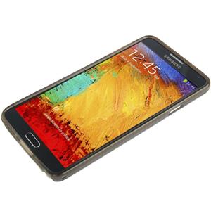 Huismerk Samsung Galaxy Note 3 / N9000 doorschijnend TPU bumper frame Hoesje (donker grijs)