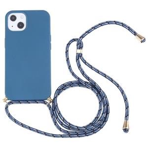 huismerk Tarwe stromateriaal + TPU-schokbestendig geval met neklanyard voor iPhone 13