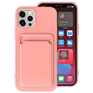 huismerk TPU + Flanel voering Shockproof Case met kaartslots voor iPhone 13