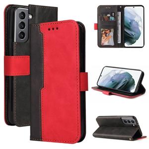 huismerk Voor Samsung Galaxy S21 + 5G Business Stitching-Color Horizontale Flip PU Lederen Case met Houder & Card Slots & Fotolijst