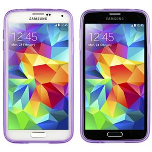 Huismerk Gladde TPU hoesje voor Samsung Galaxy S5 / G900(paars)