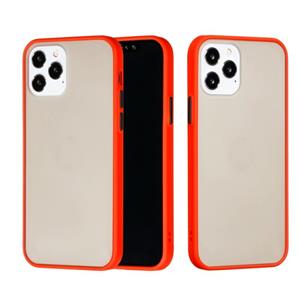 huismerk Voor iPhone 12 mini Skin Hand Feeling Series Shockproof Frosted PC+ TPU Beschermhoes(Rood)