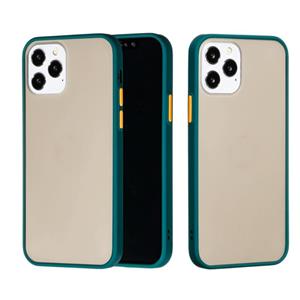 huismerk Voor iPhone 12 mini Skin Hand Feeling Series Shockproof Frosted PC+ TPU Beschermhoes (Donkergroen)