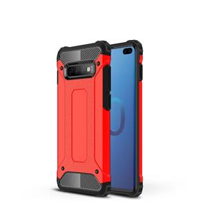 huismerk Magic Armor TPU + PC combinatie Case voor Galaxy S10 PLUS (rood)