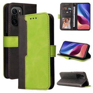 huismerk Voor Xiaomi Redmi K40 / K40 PRO / POCO F3 / MI 11I BUSINESS Stitching-Color Horizontale Flip PU Lederen Case met Houder & Card Slots & Fotolijst