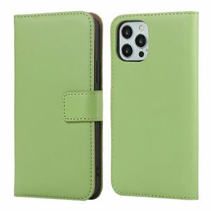 huismerk Effen textuur koeienhuid lederen horizontale flip case met magnetische sluiting & houder & kaart slots & portemonnee voor iPhone 12 Mini (groen)