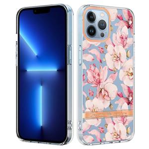 huismerk Bloemen en planten Serie IMD TPU telefoonhoesje voor iphone 13 pro max (roze gardenia)