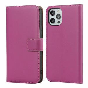 huismerk Effen textuur koeienhuid lederen horizontale flip case met magnetische sluiting & houder & kaart slots & portemonnee voor iPhone 12 Mini (rose rood)