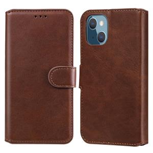 huismerk Klassieke kalfstructuur PU + TPU horizontale flip lederen tas met houder & kaart slots & portemonnee voor iPhone 13 mini