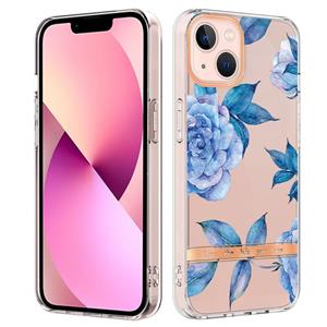 huismerk Bloemen en planten Serie IMD TPU Telefooncase voor iPhone 13 (Orchid Peony)