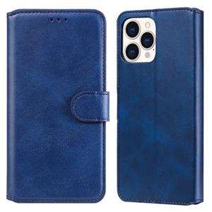 huismerk Klassieke kalfstructuur PU + TPU horizontale flip lederen tas met houder & kaart slots & portefeuille voor iphone 13 pro max