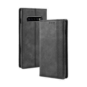 huismerk Magnetische Buckle retro textuur horizontale Flip lederen case voor Galaxy S10 PLUS met houder & kaartsleuven & portemonnee (zwart)