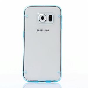 Huismerk Samsung Galaxy S6 Edge / G925 Lichtgevend TPU + kunststof back cover Hoesje (blauw)