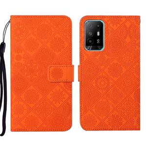 huismerk Voor OPPO A94 5G Ethnic Style Lederen telefoonhoesje met etnische stijl Patroon