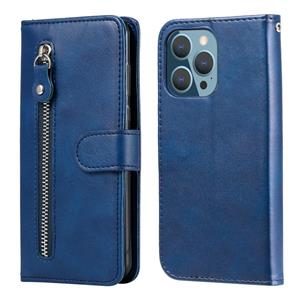 huismerk Mode kalf textuur rits horizontale flip lederen tas met stand & kaart slots & portefeuille functie voor iphone 13 pro