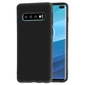 huismerk Frosted zachte TPU beschermhoes voor Galaxy S10+(Black)