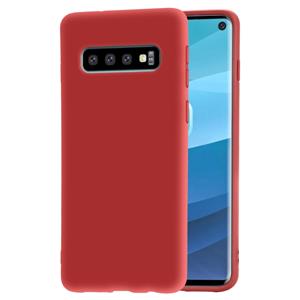 huismerk Frosted Soft TPU beschermhoes voor Galaxy S10 (rood)